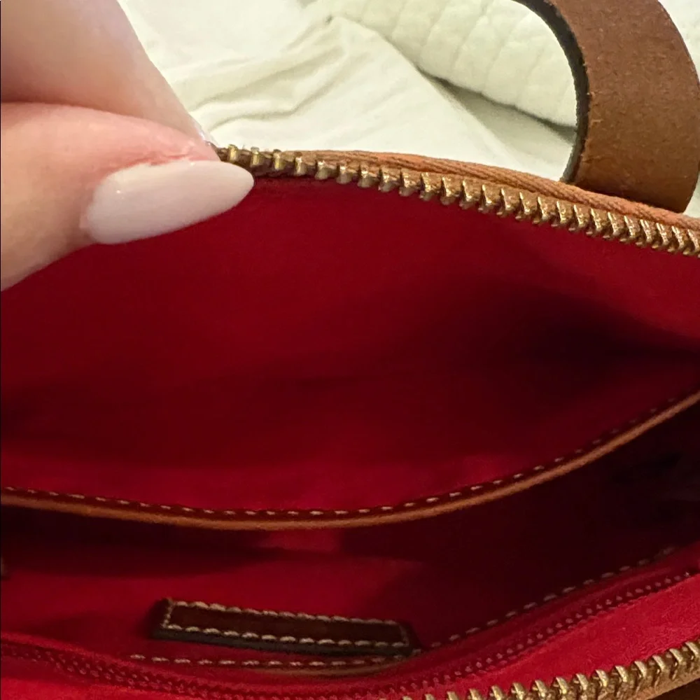 Dooney & Bourke Ruby mini Satchel Crossbody Bag in burnt orange/rust brown - Picture 11 of 16
